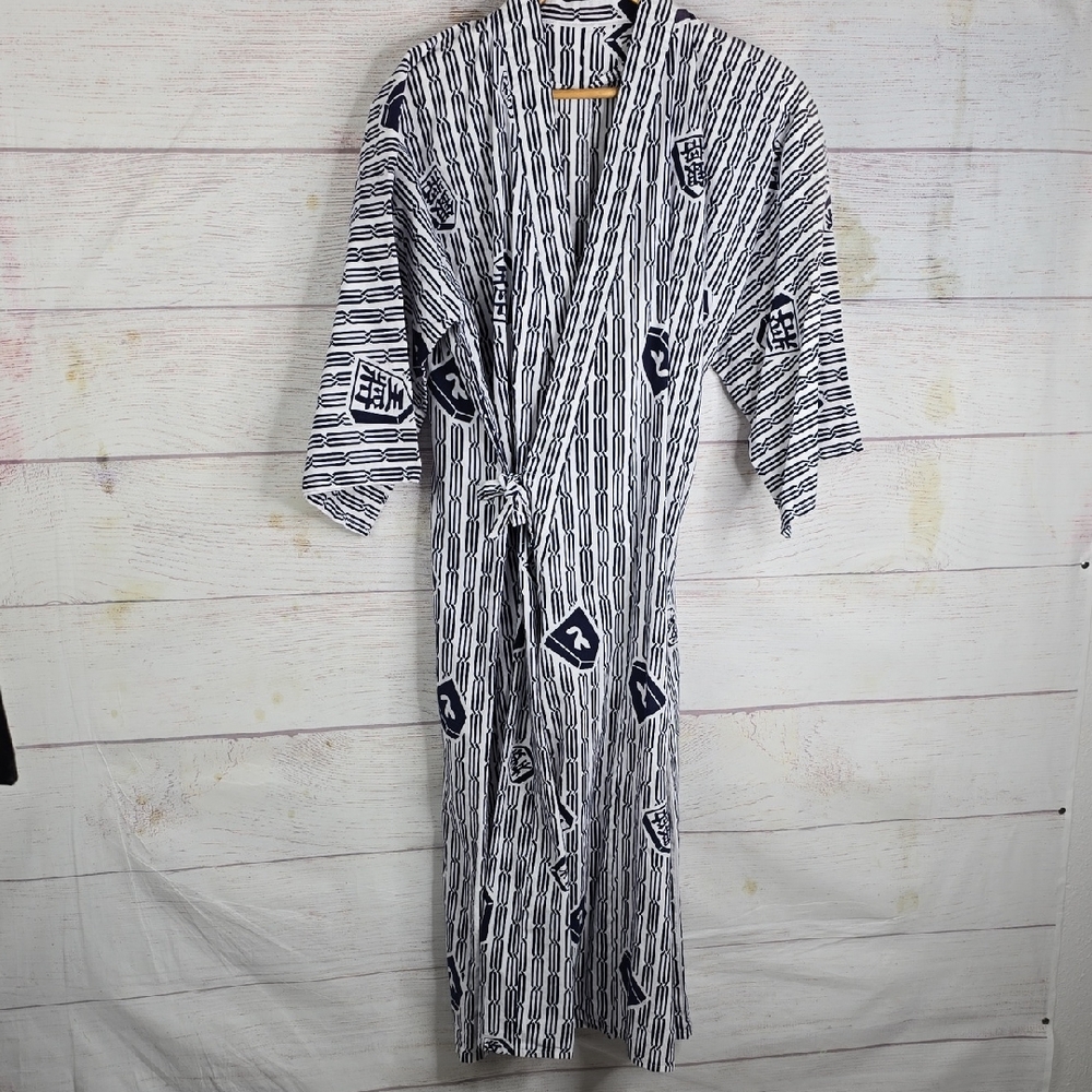 No Brand Blue And White Kimono, One Size New Without Tags